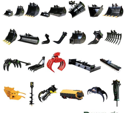 All types of attachments in one photo 