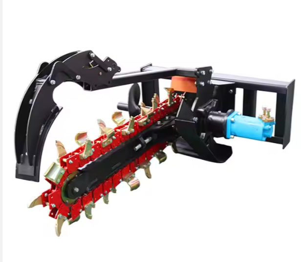 New Design Skid Loader Backhoe Loader Tractor Attachments Trencher Used for Ditching Farm Land